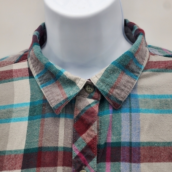 Eddie Bauer Boyfriend Fit Plaid Long Sleeve Button Down Shirt Women's Medium - Picture 7 of 10